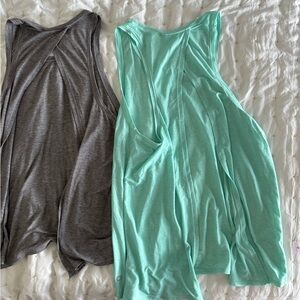 Mint and Gray Sleeveless Tank Tops